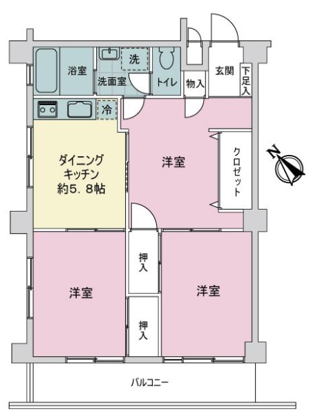 永福町ダイヤハイツの間取図