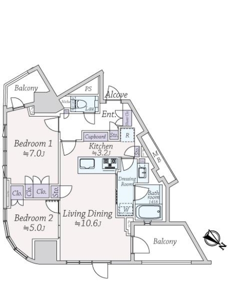 プラウド渋谷東の間取図