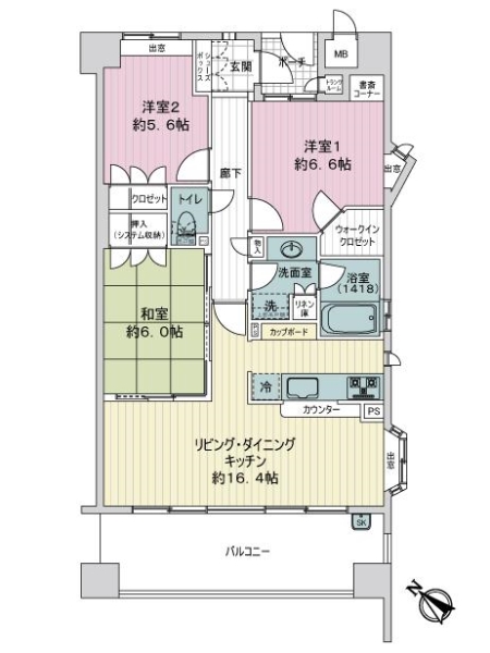 メロディーハイム千里山田の間取図