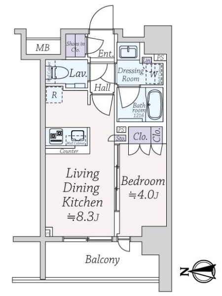 クレヴィア日暮里　ＴＨＥ　ＲＥＳＩＤＥＮＣＥの間取図