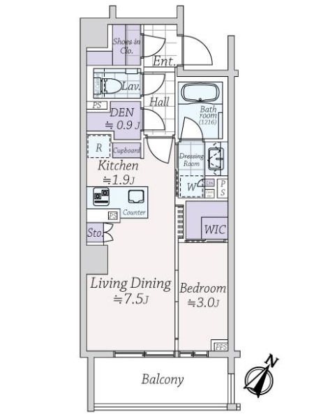 ヴィークコート代々木参宮橋の間取図
