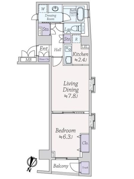 デュオ・スカーラ神楽坂タワーの間取図