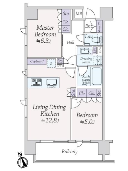 ＧＲＥＥＮ　ＰＡＲＫ　中央湊の間取図