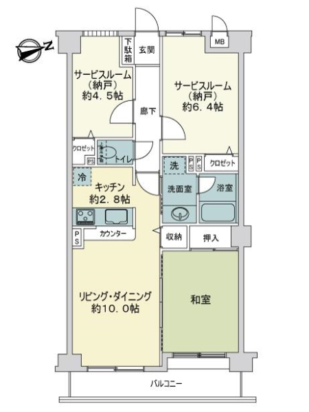 レーベンハイム常盤台プラザの間取図