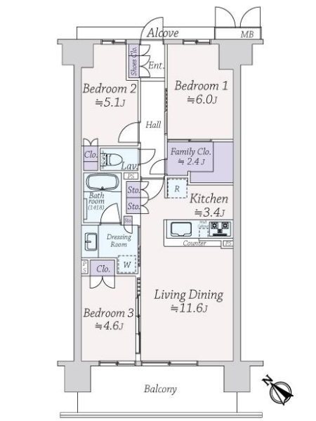 ジオ西宮今津の間取図