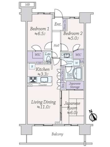 ビー・サイトの間取図