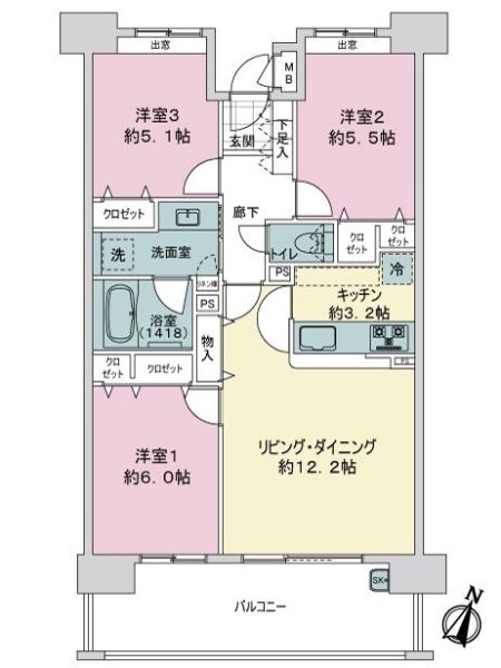 アウルステージアン・シオ博多駅南の間取図