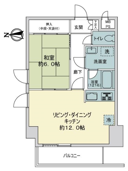 ライオンズマンション祇園の間取図