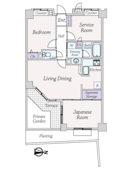 ライオンズマンション湘南辻堂第２の間取図