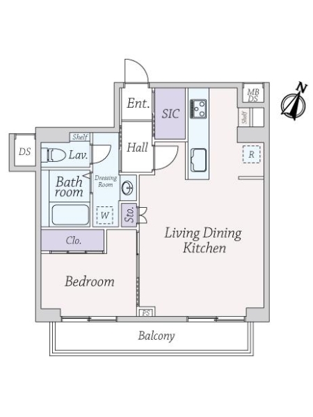 自由が丘セントラルマンションの間取図