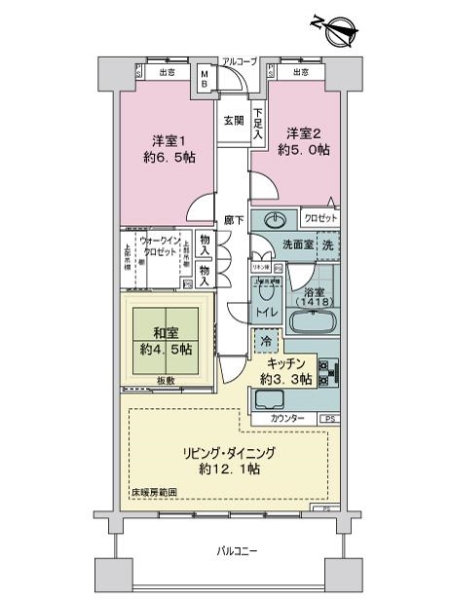 ライオンズステーションプラザ根岸ベイアークの間取図