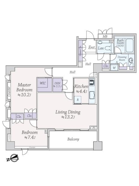 パークコート麻布鳥居坂の間取図