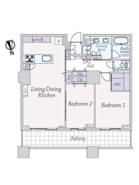 パークコート麻布十番の間取図
