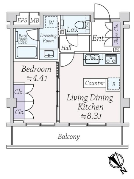 リベラージュ等々力の間取図