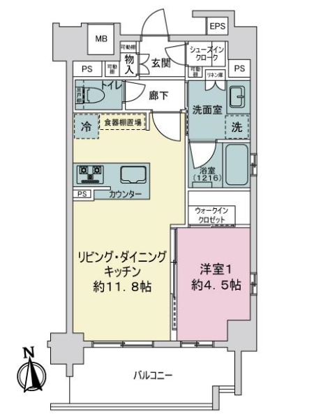 オープンレジデンシア名古屋栄ｅｓｔの間取図