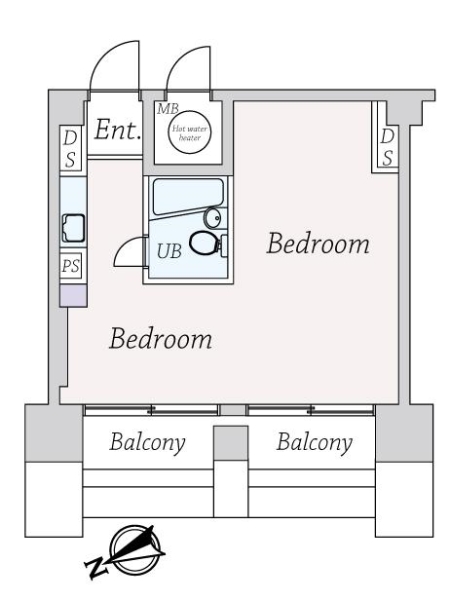 朝日虎ノ門マンションの間取図
