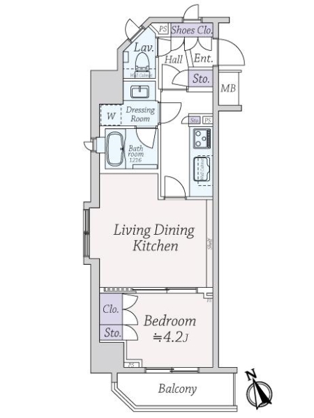 アデニウム新橋の間取図