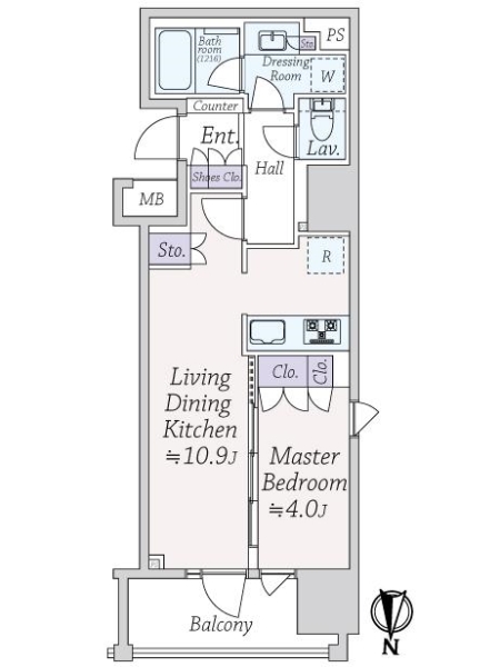 サンウッド錦糸町フラッツの間取図