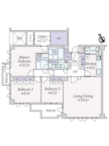 ライオンズマンション荻窪グランフォートの間取図