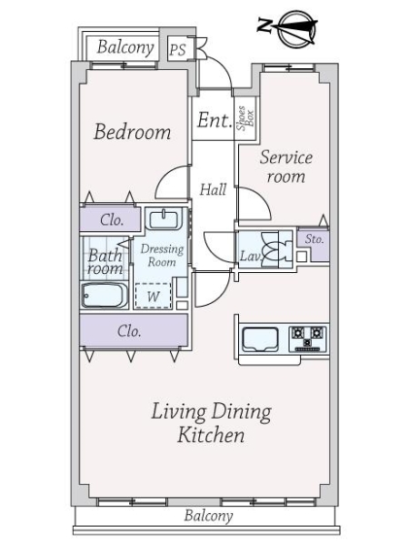グリーンシティＯＳＡＫＡ参号棟の間取図