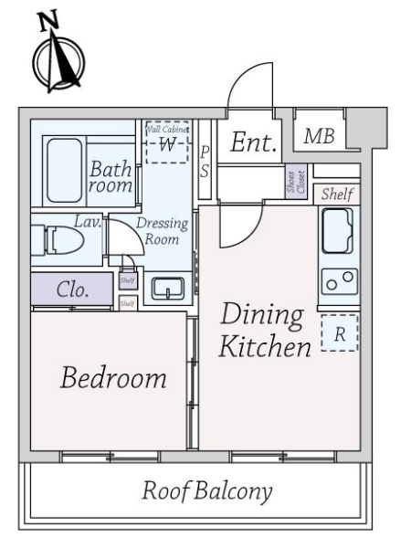 ライオンズマンション新富町の間取図
