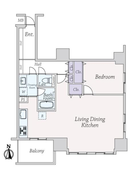 セザール芝公園の間取図