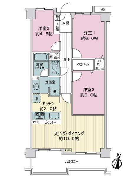グリーンコーポ西川口の間取図