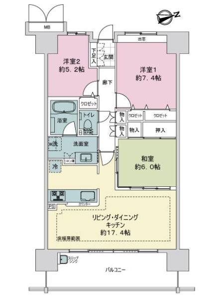 ポレスター宇品アクアテラの間取図