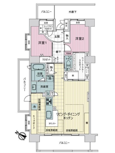 シスナブ池袋本町の間取図