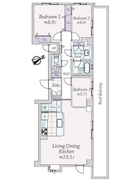 白金三光坂パーク・マンションの間取図