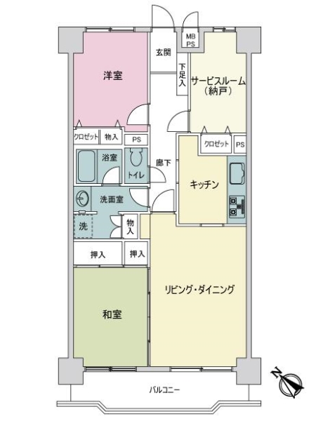 ライオンズガーデン百合ヶ丘の間取図