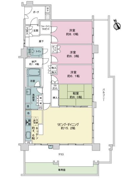 ララヒルズ７番街の間取図