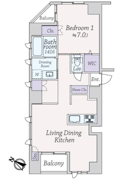 ＧＲＥＥＮ　ＰＡＲＫ東日本橋ＲＥＳＩＤＥＮＣＥの間取図