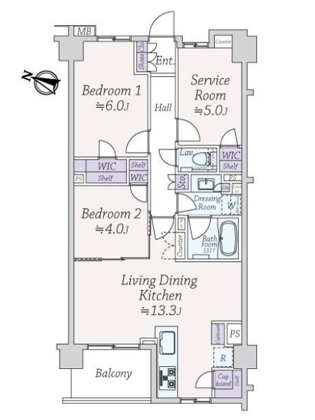 プレシス篠崎の間取図