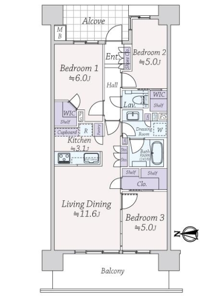 イーストゲートスクエアの間取図