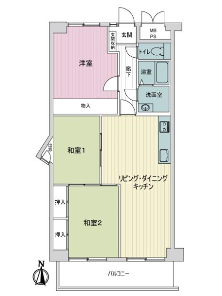 ライオンズマンション八事ガーデン弐番館の間取図