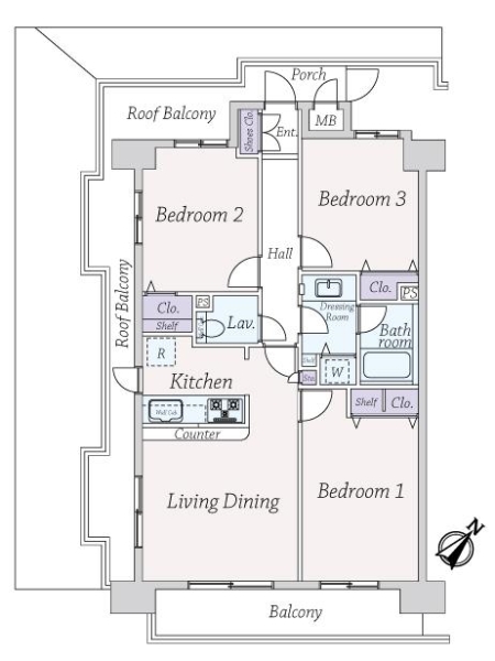 シティハイツ東京日本橋の間取図