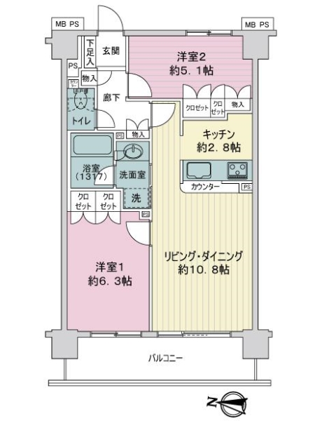 クリオ横浜元町壱番館の間取図
