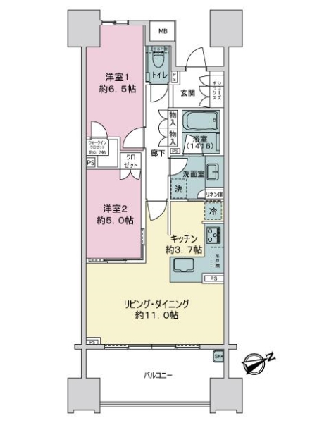 ザ・パークハウス名古屋ディライトスクエアの間取図