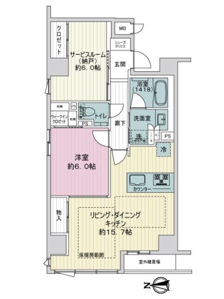 レ・ジェイド京都四条大宮の間取図