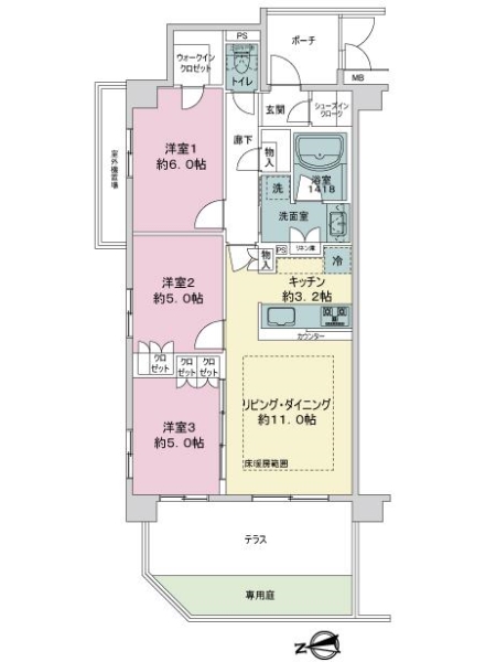 プレシス西東京柳沢の間取図