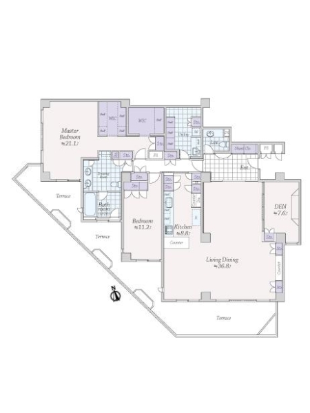 ヒルクレスト神山の間取図