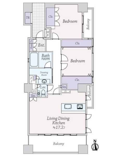 バンベール橦木町の間取図