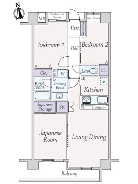 朝日クレスパリオ新宿の間取図