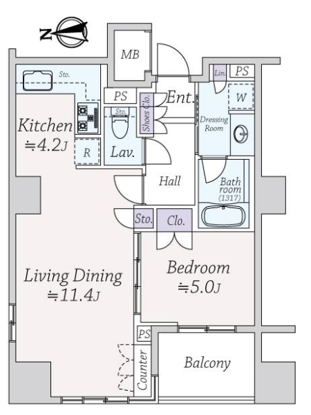 パークハウス市谷柳町の間取図