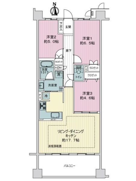 サーパスシティ西院日照町の間取図