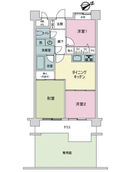 ライオンズマンション西与野の間取図