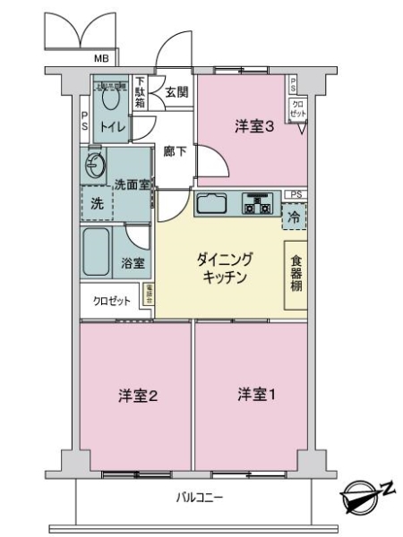 クレッセント大森３の間取図