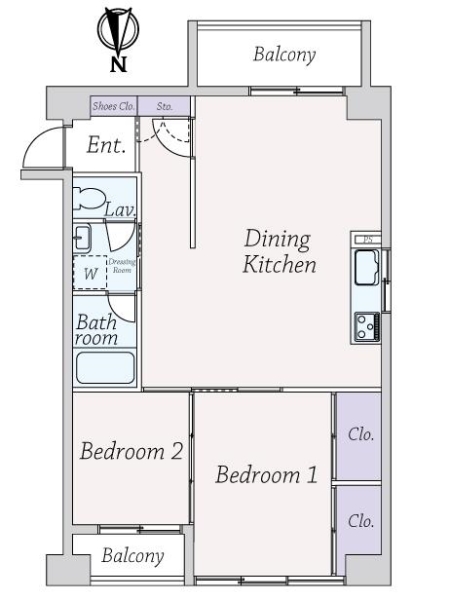 ライオンズマンション神楽坂の間取図