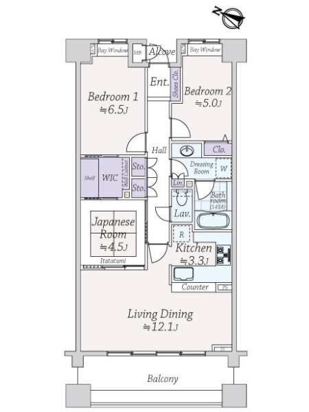 ライオンズステーションプラザ根岸ベイアークの間取図
